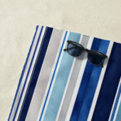 Summer Navy Blue Popular Boat Stripes Collectie Strandlaken (In situ)