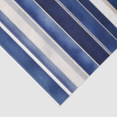 Summer Navy Blue Trendy Boat Stripes Collectie Tissuepapier (Detail)
