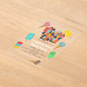 Summer Neighborhood BBQ Block Party Acryl Uitnodigingen (Laagn)