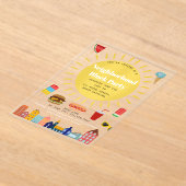 Summer Neighborhood Block Party Acryl Uitnodigingen (Laagn)