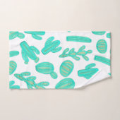 Summer Neon Blauwgroen Groene Tropische Cactus Pla Handdoek (Handdoek)