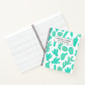 Summer Neon Blauwgroen Groene Tropische Cactus Pla Notitieboek (Binnen)
