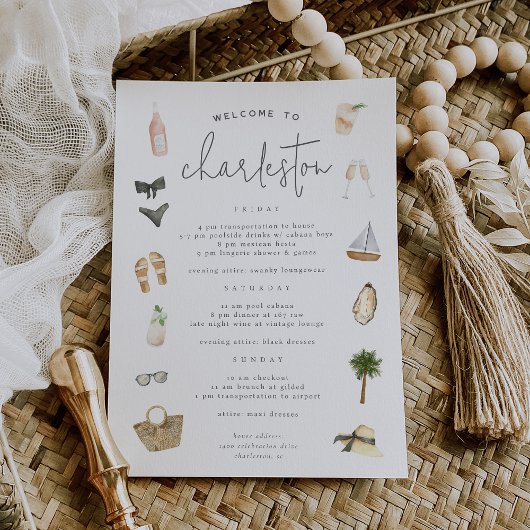 Summer Neutrals Bachelorette Weekend Itinerary Kaart