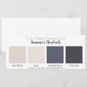 Summer Neutrals Color Palette Swatch Card Kaart (Voorkant / Achterkant)