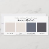 Summer Neutrals Color Palette Swatch Card Kaart (Voorkant)