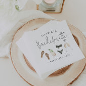 Summer Neutrals Personalized Bachelorette Party Servet