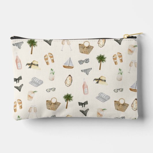 Summer Neutrals Personalized Beach Vacation Etui (Achterkant)
