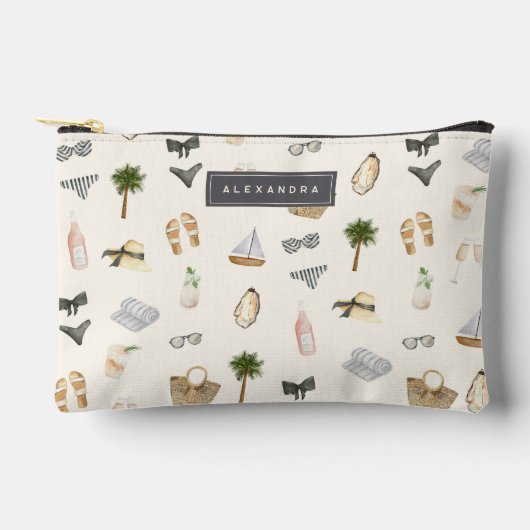 Summer Neutrals Personalized Beach Vacation Etui (Voorkant)