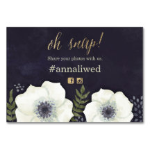 Summer Night Flowers Weddenschap foto hashtag card