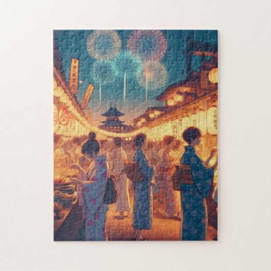 Summer Night in Kyoto – Festival Puzzle Legpuzzel (Verticaal)