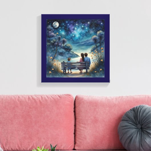 Summer Night Love Canvas Afdruk (Insitu (Woonkamer))