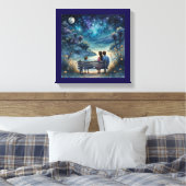 Summer Night Love Canvas Afdruk (Insitu (Slaapkamer))