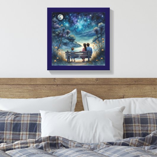 Summer Night Love Canvas Afdruk (Insitu (Slaapkamer))