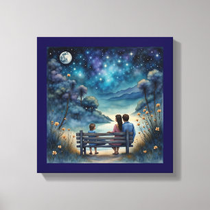 Summer Night Love Canvas Afdruk