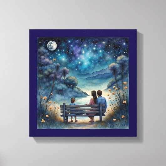 Summer Night Love Canvas Afdruk (Voorkant)