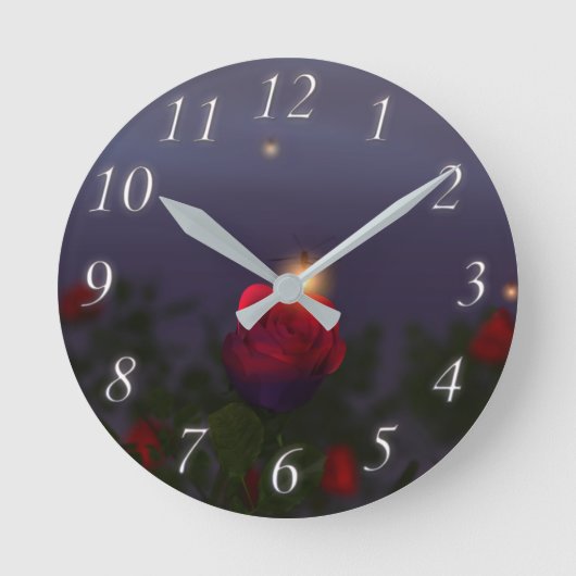 Summer Nightlight Clock Ronde Klok (Voorkant)