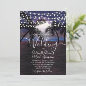 Summer Nights Beach Wedding Kaart (Staand voorkant)