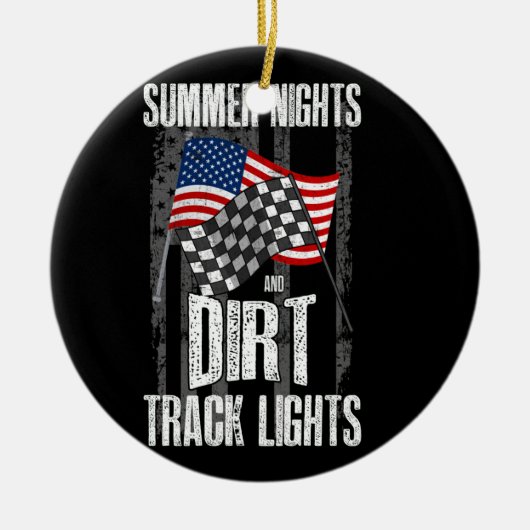 Summer Nights Dirt Track Lights Racing Motocross Keramisch Ornament (Voorkant)