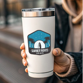 Summer Nights Star Light Camping | Afgesneden Stic Sticker