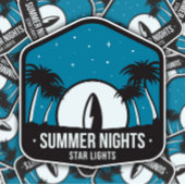 Summer Nights Star Light Camping | Afgesneden Stic Sticker
