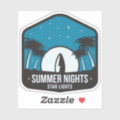 Summer Nights Star Light Camping | Afgesneden Stic Sticker (Vel)