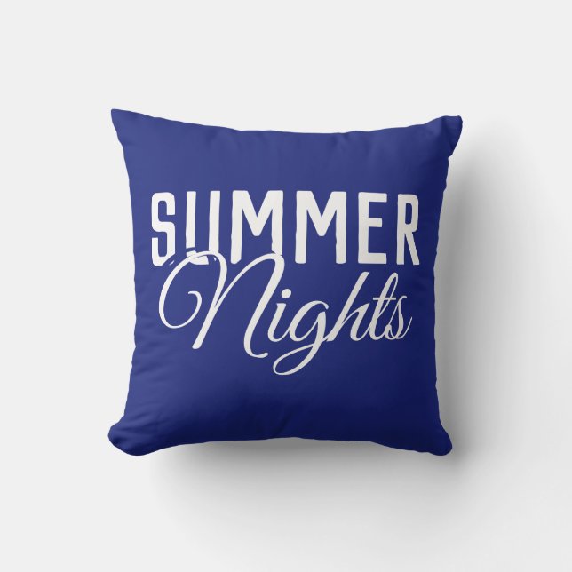 SUMMER NIGHTS-typografie | Buitenkussen (Voorkant)
