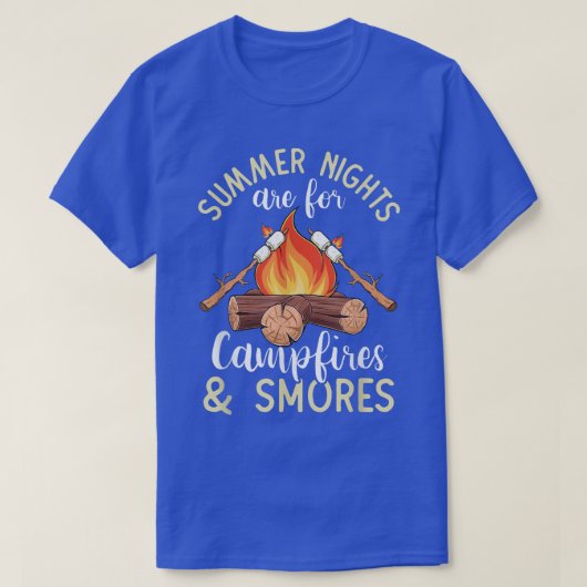 Summer NightsCamping Smores Campfire Smores Camper T-shirt (Design voorkant)