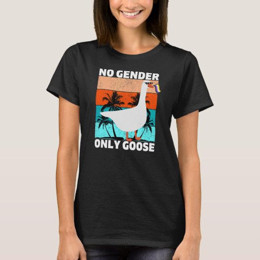 Summer Non binary Pride NB No Gender Only Goose LG T-shirt (Voorkant)