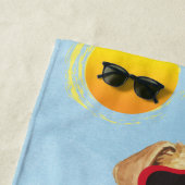 Summer Norfolk Terrier Beach Towel Strandlaken (In situ)