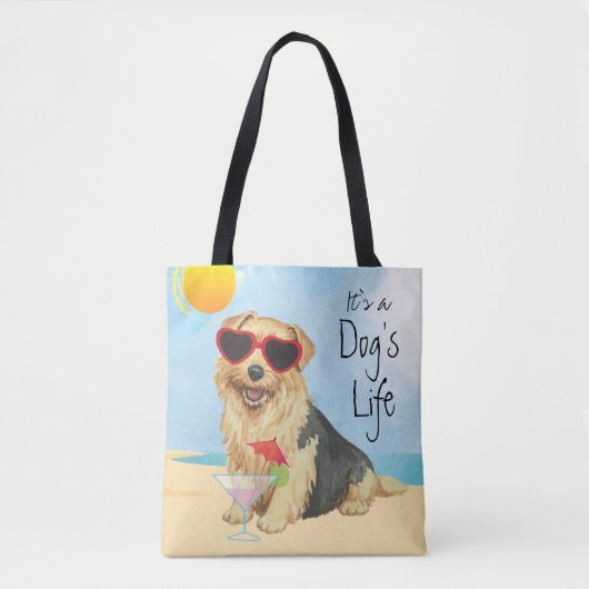 Summer Norfolk Terrier Canvas tas (Voorkant)