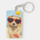 Summer Norfolk Terrier Sleutelhanger (achterkant)