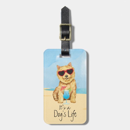 Summer Norwich Terrier Bagagelabel (Voorkant verticaal)