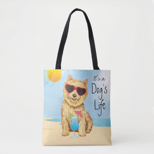 Summer Norwich Terrier-Canvas tas (Voorkant)