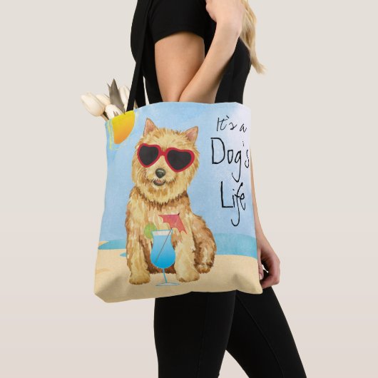 Summer Norwich Terrier-Canvas tas (Dichtbij)