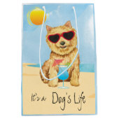 Summer Norwich Terrier Medium Gift Bag Cadeauzakje (Voorkant)