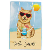 Summer Norwich Terrier Medium Gift Bag Cadeauzakje (Achterkant)