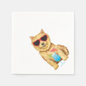 Summer Norwich Terrier Napkins Servet (Voorkant)