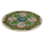 Summer Nouveau glazen snijplank (Hoek)