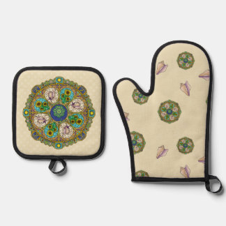 Summer Nouveau Ovenwant & Pannenlap Set