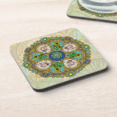Summer Nouveau Square Coaster Bier Onderzetter (Linkerzijde)