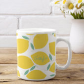 Summer Novelty Lemon-Pattern Printed Personalized Koffiemok