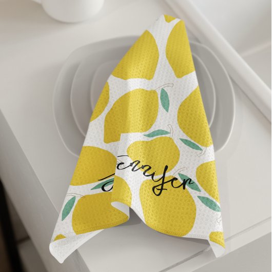 Summer Novelty Lemon-Pattern Printed Personalized Theedoek