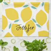Summer Novelty Lemon-Pattern Printed Personalized Theedoek (Gevouwen)