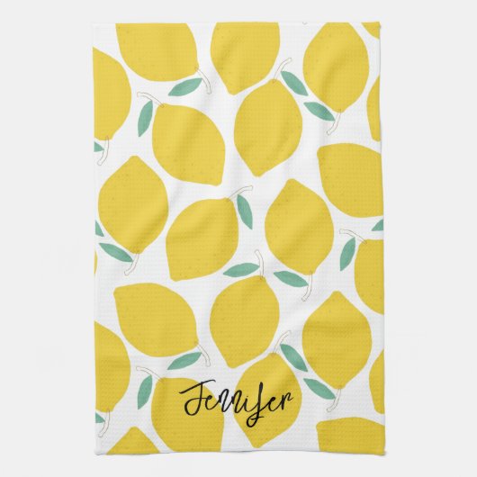Summer Novelty Lemon-Pattern Printed Personalized Theedoek (Verticaal)