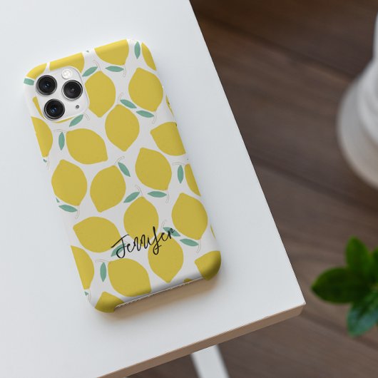 Summer Novelty Lemon-Patterned gepersonaliseerd Case-Mate iPhone Case