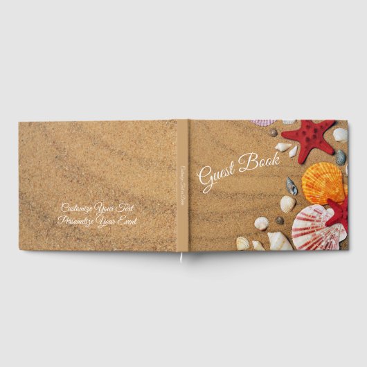 Summer Ocean Beach Sand Seashells Gastenboek (Volledig)