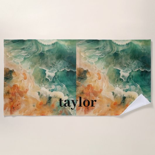 Summer Ocean Beach Strandlaken (Voorkant)