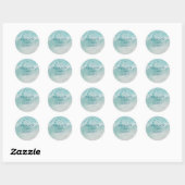 Summer Ocean Blue Beach Elegance Ronde Sticker (Vel)