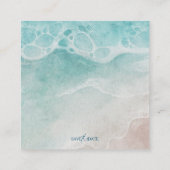 Summer Ocean Blue Beach Wedding RSVP Card Informatiekaartje (Achterkant)