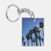 Summer Ocean Palms Blue Color Photography Sleutelhanger (Voorkant Links)